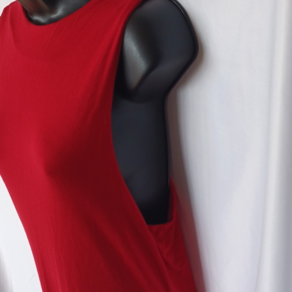 Joe & Elle Bodycon Racer Back Red Dress - Picture 3 of 6